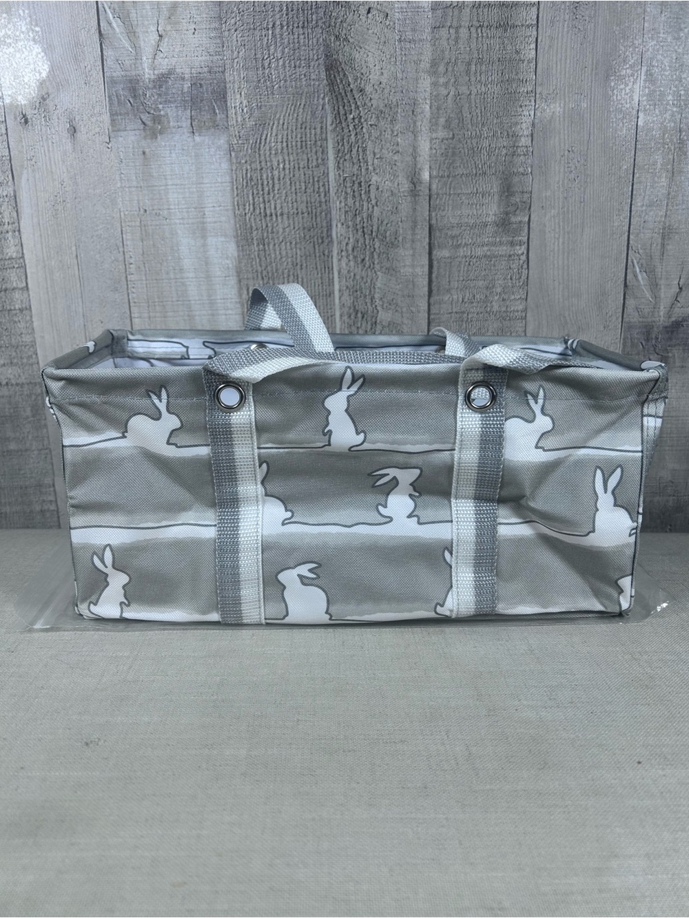 Thirty-One Gifts NWT Tiny Utility Tote Spring Bunnies 6.5X13X5.5" 9696AM110000